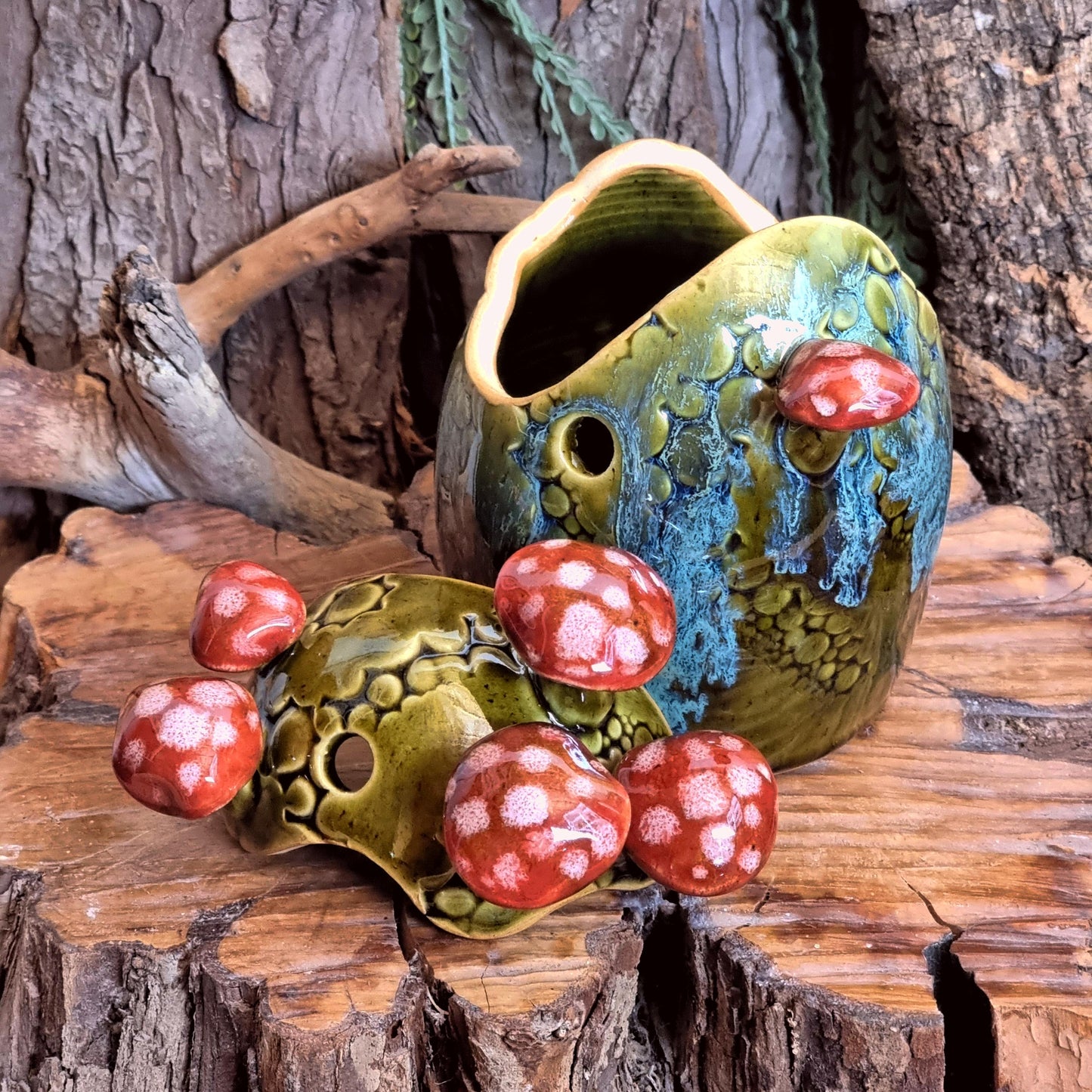 Knoflookpot met Paddenstoelen NR. 3827