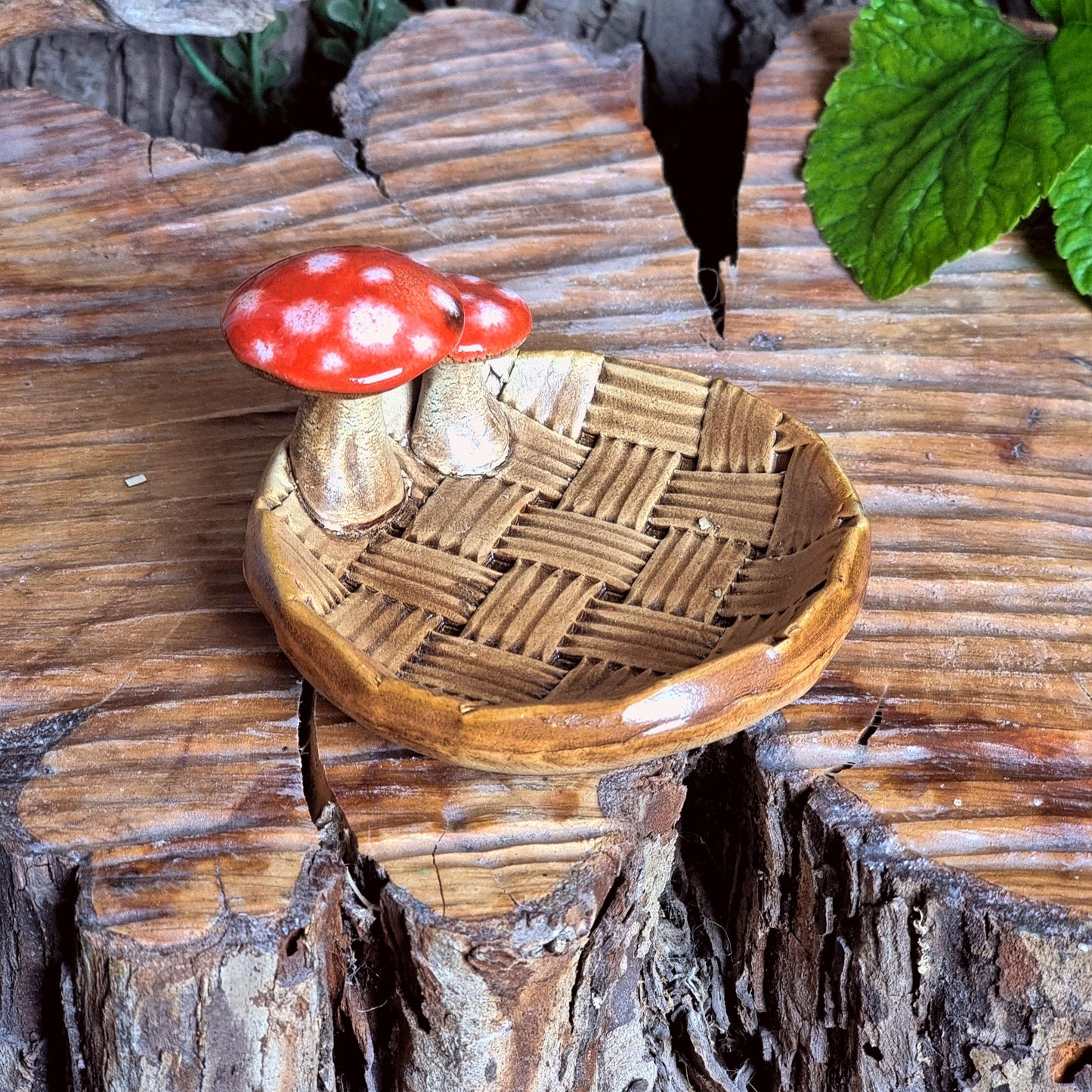 Trinket Dish with Mushrooms NO. 3955
