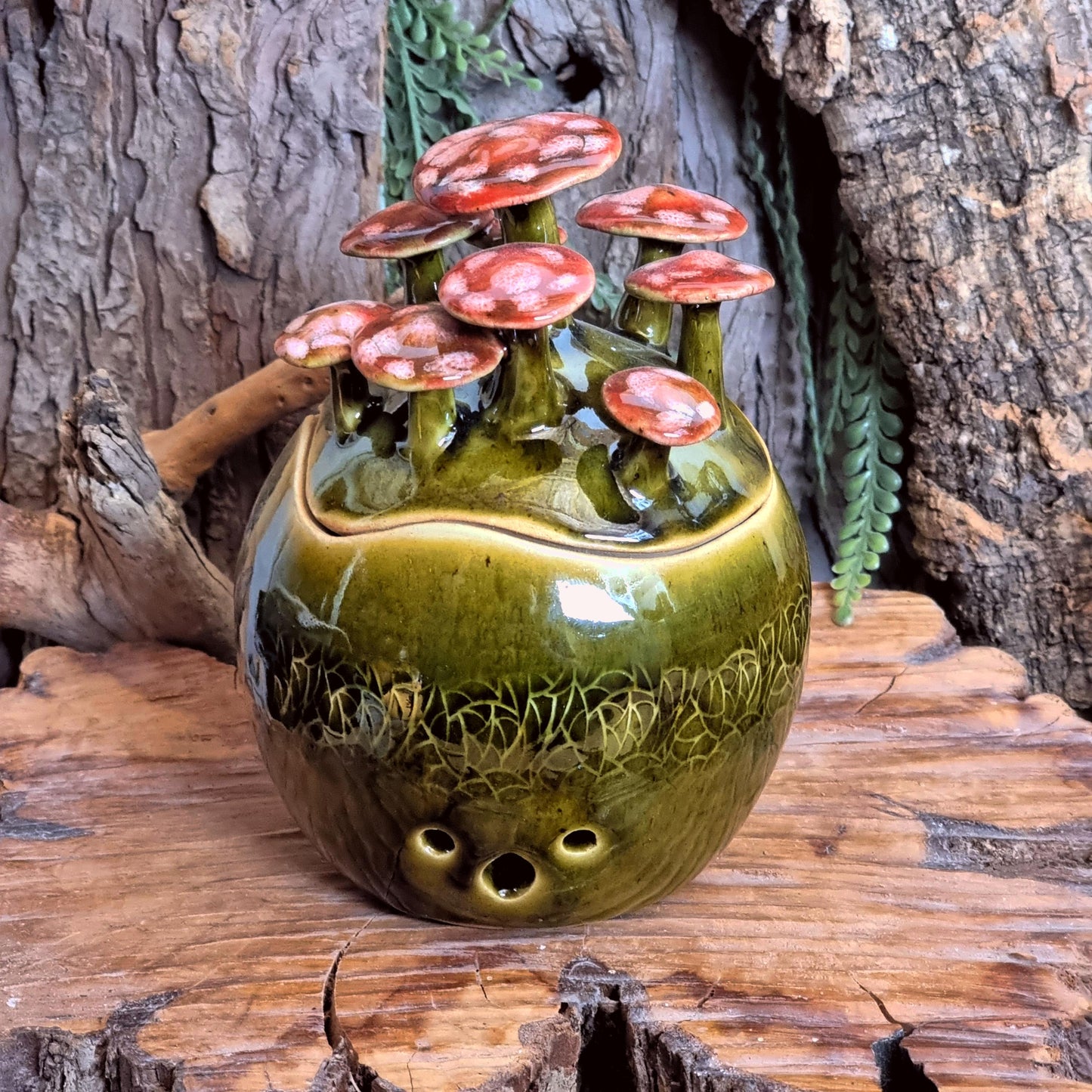 Knoflookpot met Paddenstoelen NR. 3818