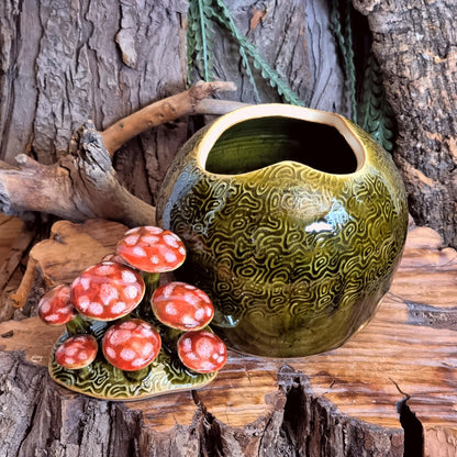 Knoflookpot met Paddenstoelen NR. 3828