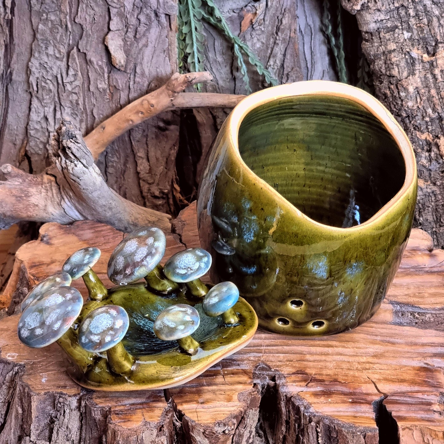 Knoflookpot met Paddenstoelen NR. 3830