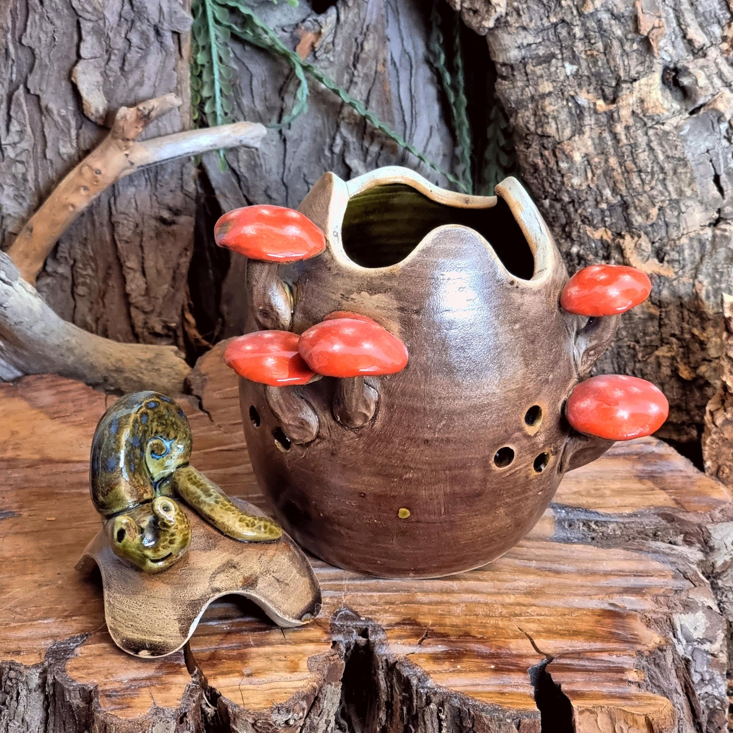 Knoflookpot met Paddenstoelen NR. 3832