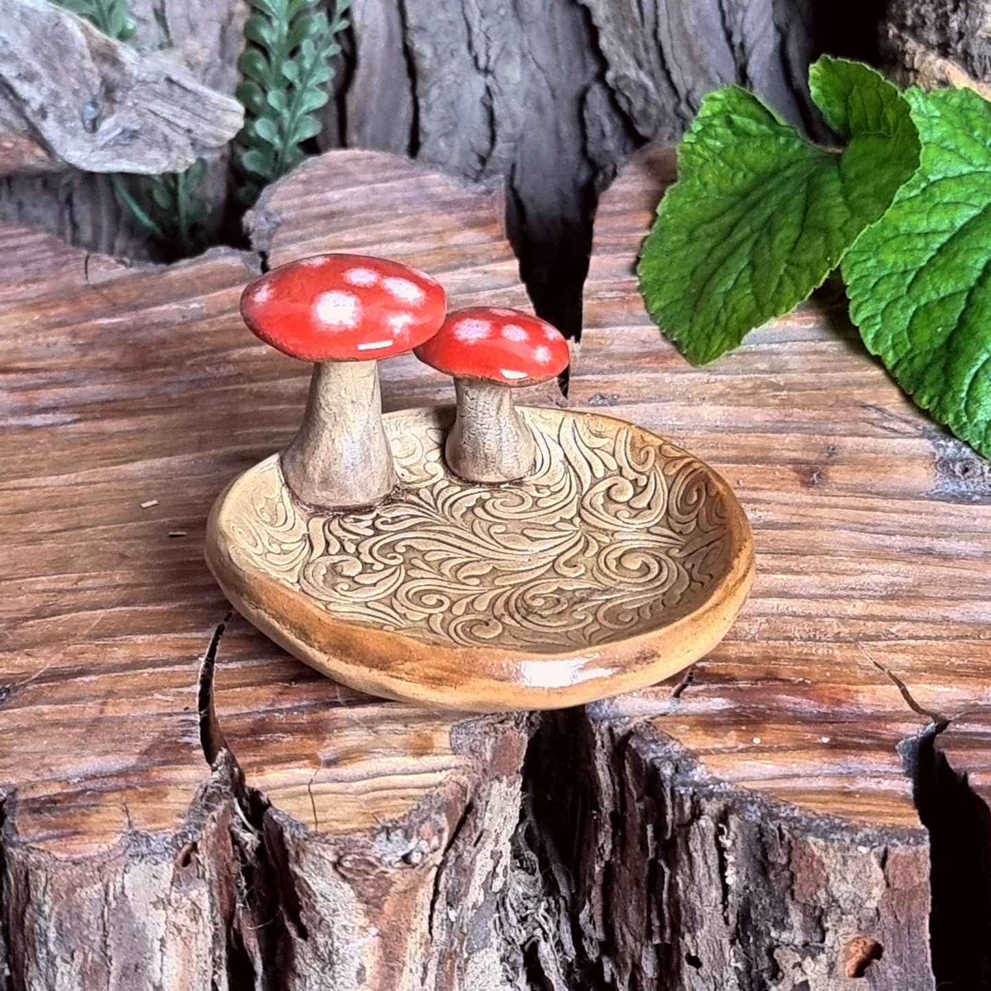 Trinket Dish with Mushrooms NO. 3957