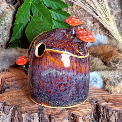 Suikerpotje met Paddenstoelen en Hobbit Deur NR. 4144