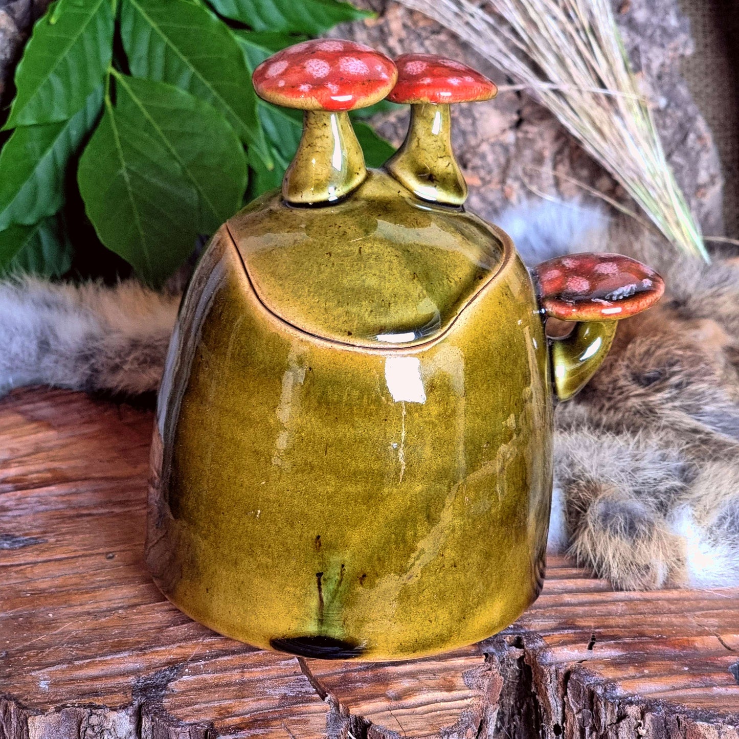 Suikerpotje met Paddenstoelen en Hobbit Deur NR. 4145
