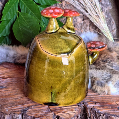 Suikerpotje met Paddenstoelen en Hobbit Deur NR. 4145