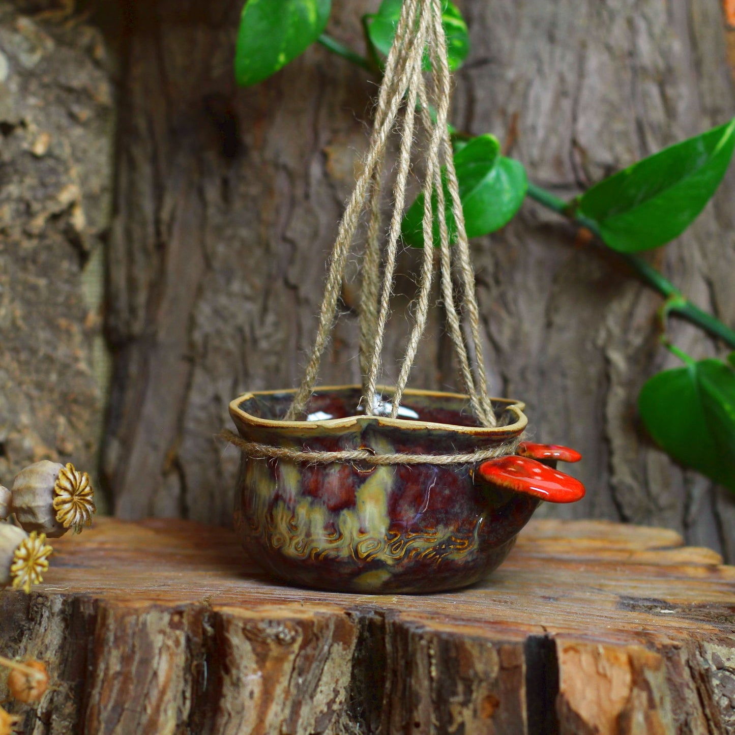 Mushroom Hanging Plant No. 3275