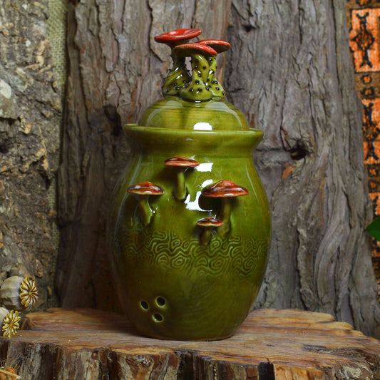 Garlic Pot with Mushrooms No. 3300