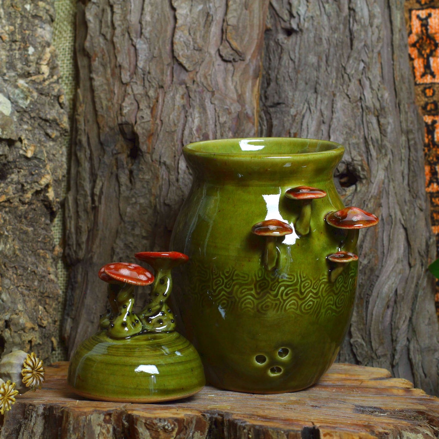 Knoblauchtopf mit Pilzen Nr. 3300