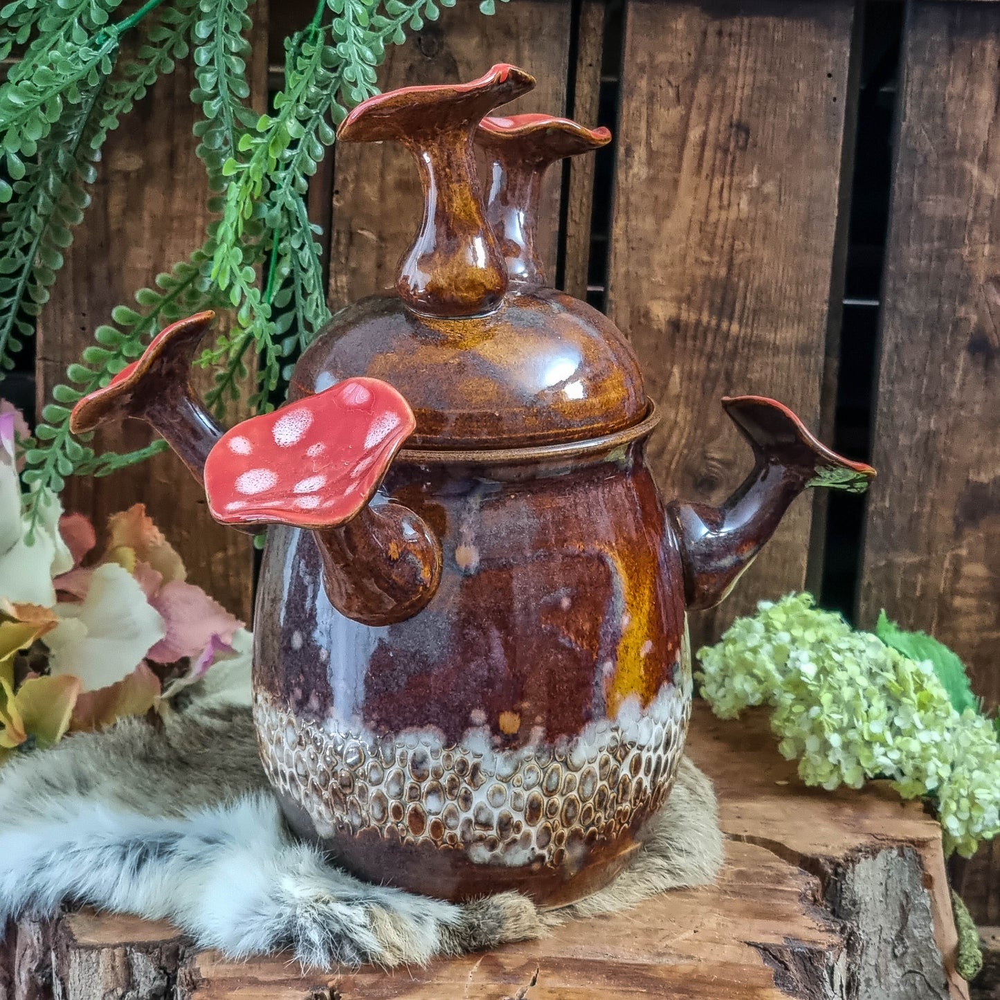 Storage jar with Mushrooms NO. 1344