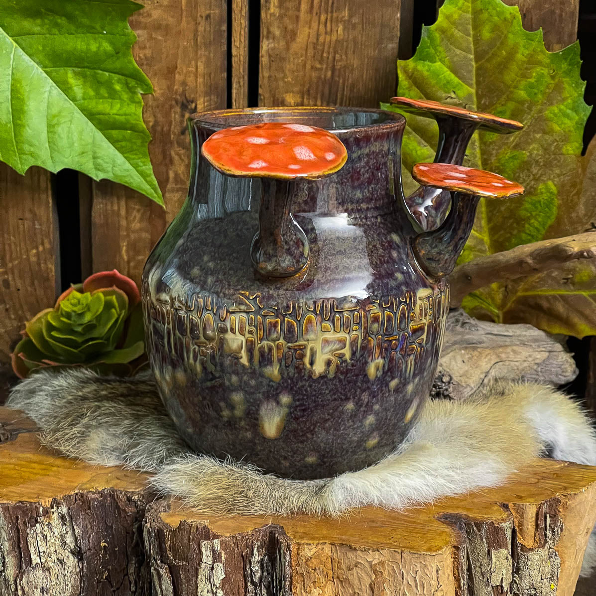 Vase with Mushrooms NR. 1767