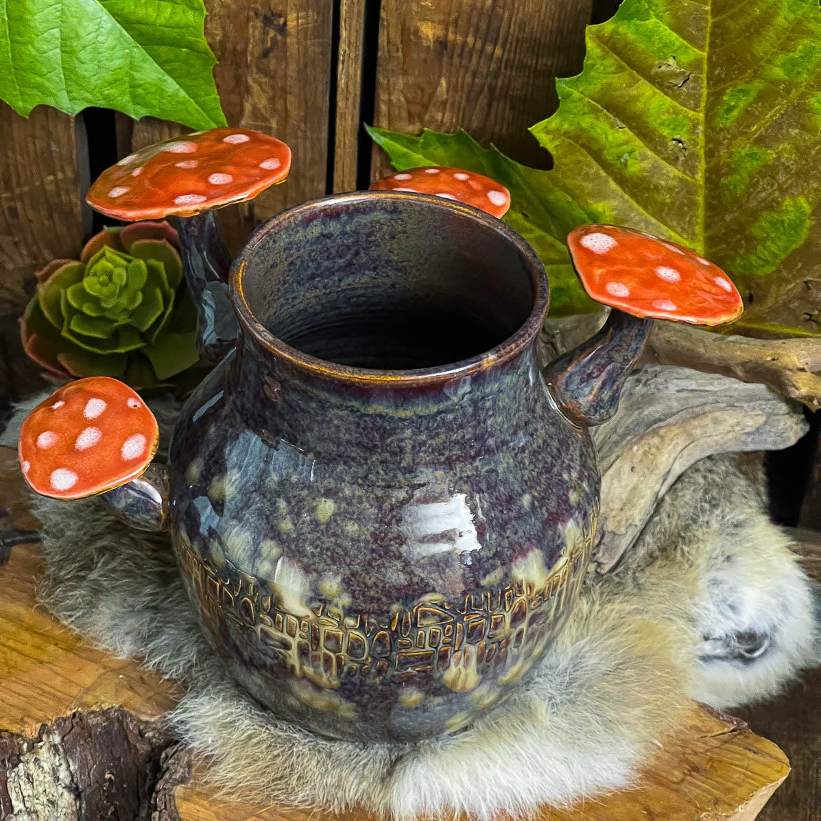 Vase with Mushrooms NR. 1767