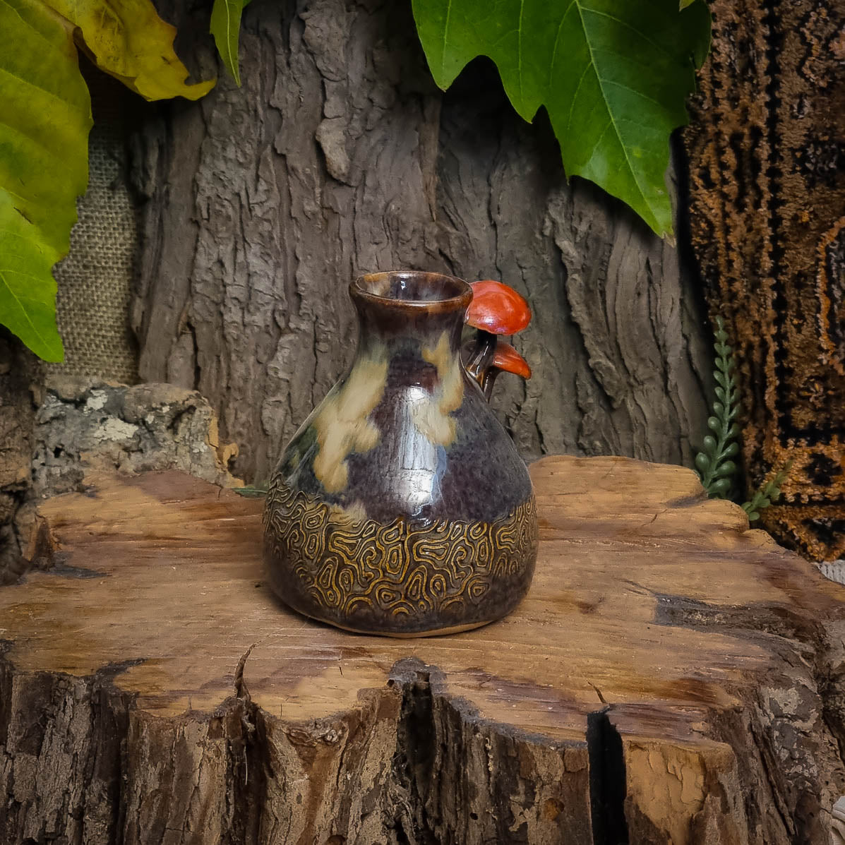 Flesje met Paddenstoelen NR. 3006