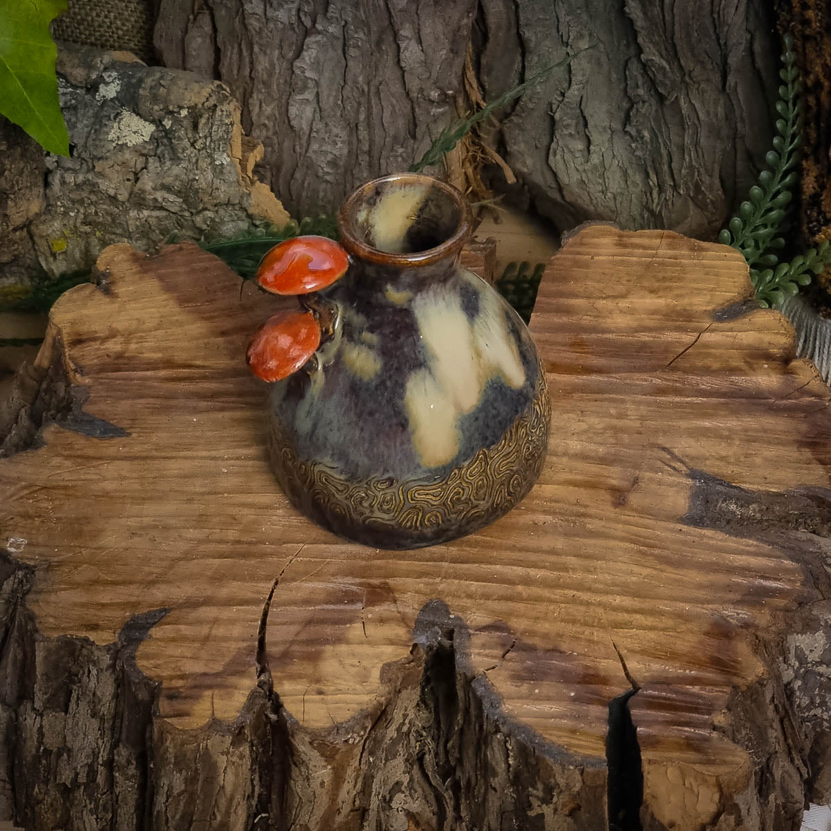 Flesje met Paddenstoelen NR. 3006