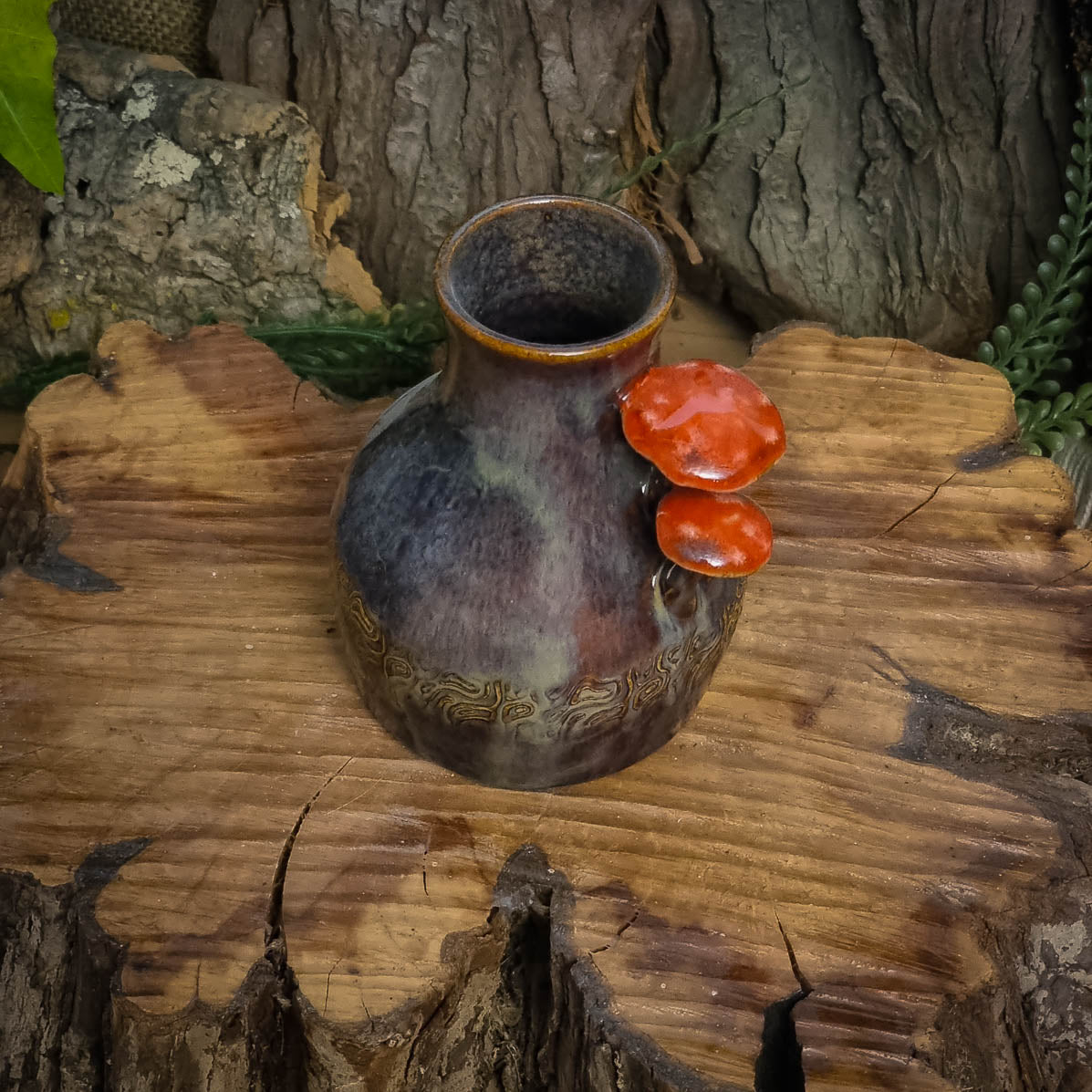 Flesje met Paddenstoelen NR. 3012