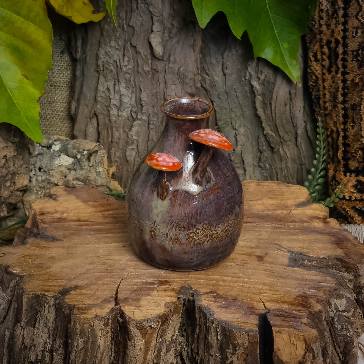 Flesje met Paddenstoelen NR. 3013