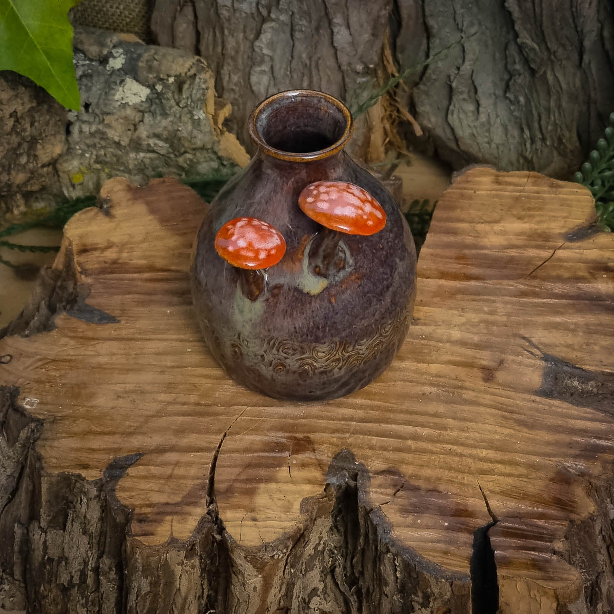 Flesje met Paddenstoelen NR. 3013